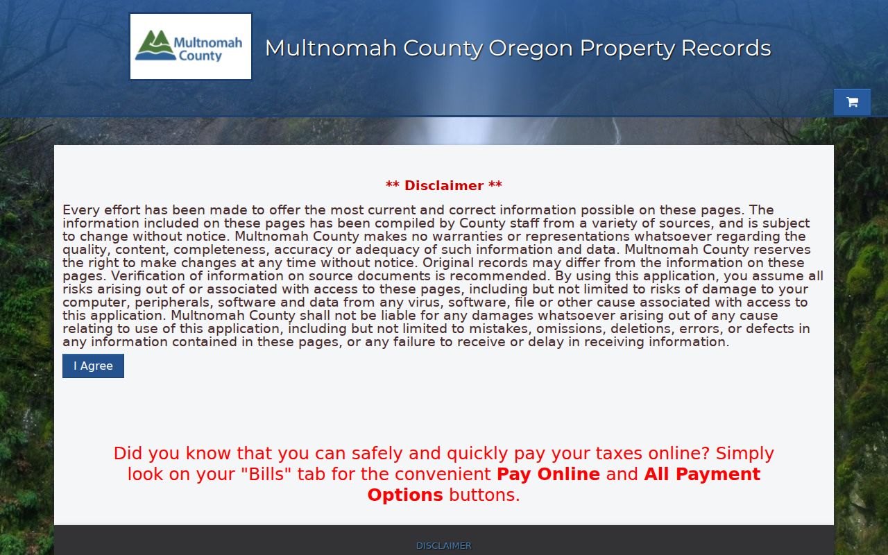 Gresham residents directory MultCoPropTax guest entry screen